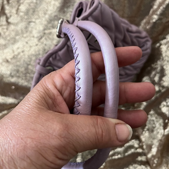 EUC Paolo Masi Lavender Quilted Leather Handbag - Picture 8 of 12